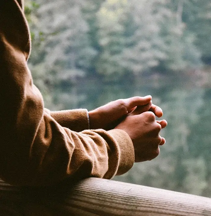 Person resting outside