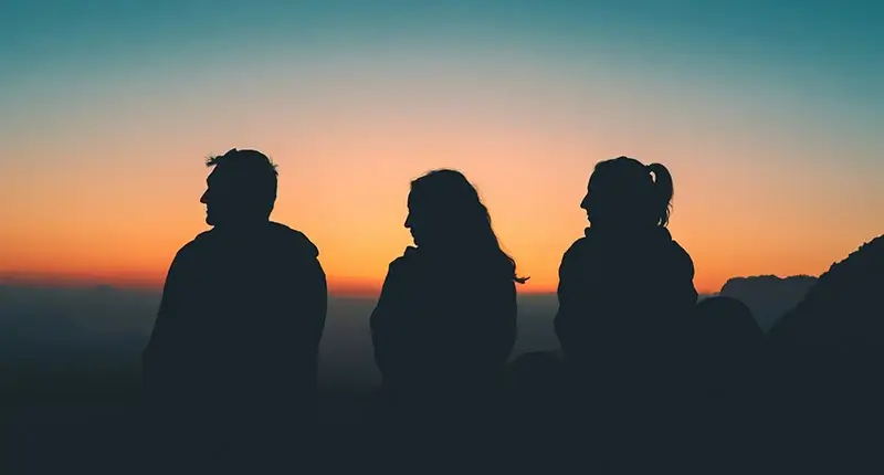 People standing outside together