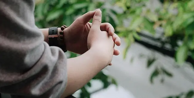 Clasped hands