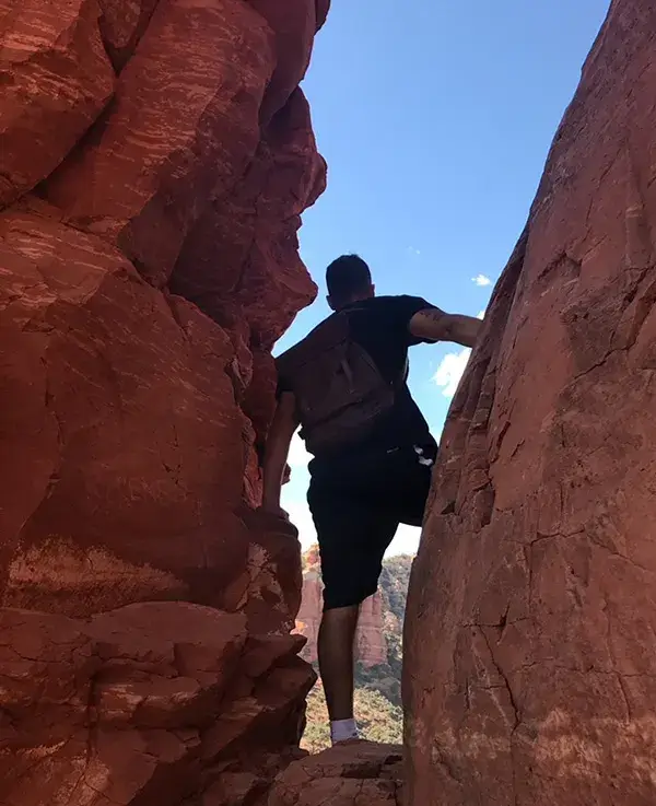 Man hiking